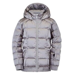 SPYDER Girls Bitsy Atlas Silver Puffer Jacket Winter Snow Ski Warm Size 4